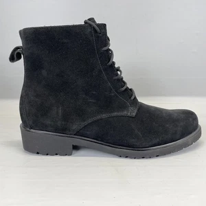 Munro Finnley Damenstiefel Größe 9,5 M schwarz Wildleder Schnürschuhe seitlicher Reißverschluss Komfortschuhe - Bild 1 von 10