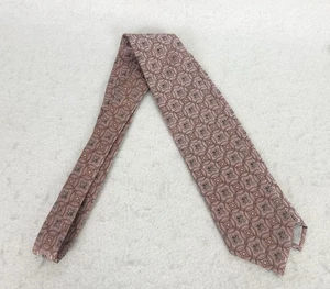 VTG Ermenegildo Zegna Neck Tie Men’s Peach Pink Floral100% Silk Made in Italy - Picture 1 of 7