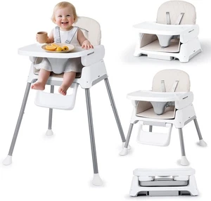 Trona, Ajustable Convertible 5 en 1 Trona Bebé, Asiento Elevador, Niños Pequeños - Imagen 1 de 8