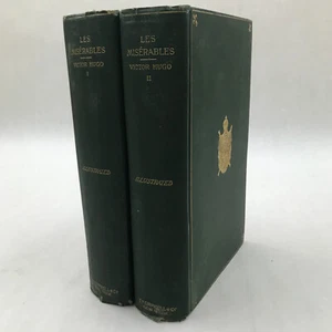 Les Miserables Victor Hugo Vol. I & II-1887, TY Crowell & Co Hardback See Photos - Picture 1 of 21