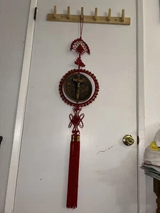 Unique Rare Metal Copper Catholic Christianity Jesus Cross/Plate Wall Decoration - Picture 1 of 6