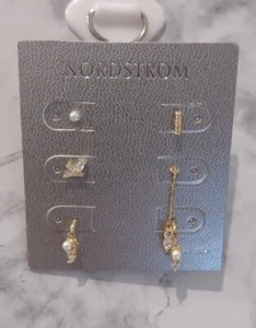 Nordstrom 6er-Pack Mondstein Perle Ohr Party Farbe klar weiß gold Libelle  - Bild 1 von 6