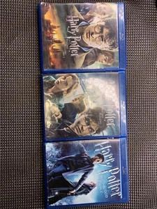 Harry Potter Blue Ray Movies Half Blood Primce Death Hallow 3 Piece B - Picture 1 of 12