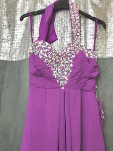 Purple Maxi Evening Dress Size 10 - BRAND NEW WITH TAGS - Picture 1 of 7