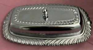 Vintage Irvinware Edelstahl Butterdose mit Glaseinsatz 1/4 Pfund * Hergestellt in den USA * - Bild 1 von 6