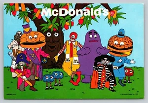 McDonalds Grimace McCheese Big Mac Hamburglar Professor Captain Crook Postcard - Picture 1 of 2