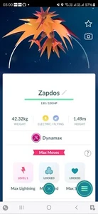 Pokemon Dynamax Zapdos Go - Picture 1 of 2
