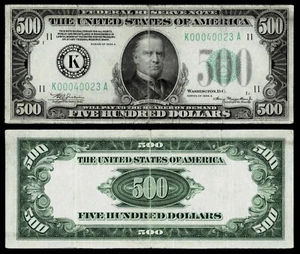 "MULE NOTE" FR.#2202m-K 1934A $500 FEDERAL RESERVE NOTE ,DALLAS ~PLATE 12/2 VF - Picture 1 of 1