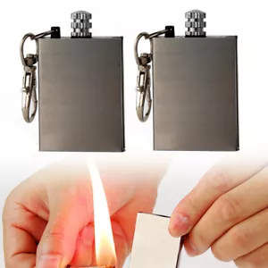 2 Piezas Encendedor Pedernal Magnesio Emergencia Arrancador de Incendios Camping Supervivencia Impermeable - Imagen 1 de 12