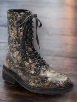 Botas de combate Free People de cuero con cordones con cremallera trasera para mujer US 9 EU 39 Run pequeñas Foto 1 de 4