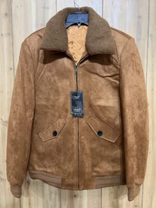 Herren Samtjacke mit Pelzkragen - Cognac, - Bild 1 von 3