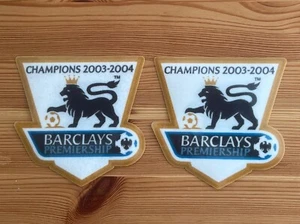Pair Of 2003-2004 EPL Premier League Champions Iron On Player Size Patch Badge - Picture 1 of 2