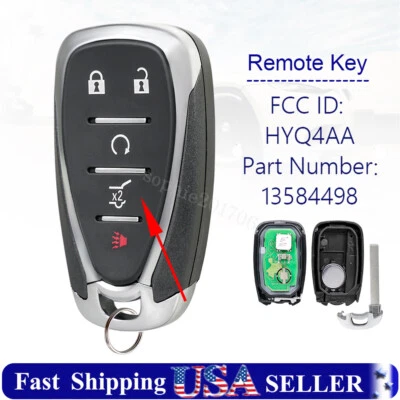 Mando a distancia inteligente de repuesto para Chevrolet Equinox 2018 2019 2020 2021 5Btn Foto 1 de 4