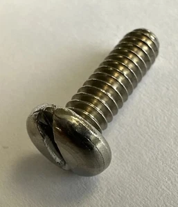 6/32 8/32 10/24 3/16 UNC or BSW Pan slotted Machine Screws Steel Dome Slot bolts - Picture 1 of 5