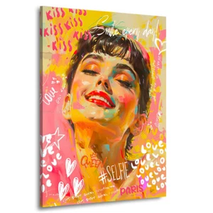Acryl-Glas Bild Audrey Hepburn Street Art Modern Deko Wand Bilder Deko Plexi - Bild 1 von 7