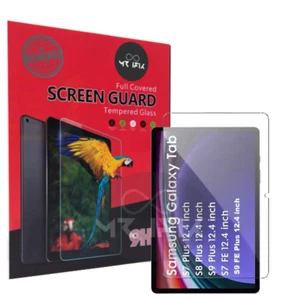 Tempered Glass Screen Protector For Samsung Galaxy Tab S7 FE S7 / S8 Plus 12.4" - Picture 1 of 7