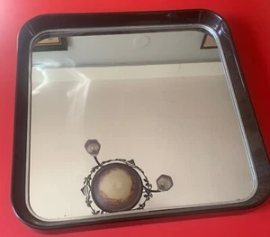 Miroir design carré SALC CANTU ITALY 1970's plastique couleur fumé - Picture 1 of 7