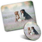 Mouse Mat & Coaster Set - Trio of Dogs Jack Russell Meadow Walk  #46372