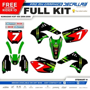 Kawasaki KXF 450 2006 2007 2008 Grafik Decals Aufkleber Kit Deko - Bild 1 von 3