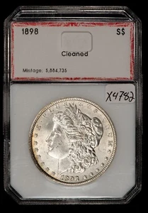 1898 $1 Morgan Silver Dollar - Strong Luster - Slab - SKU-X4782 - Picture 1 of 4