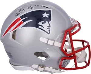 Drake Maye New England Patriots Autographed Riddell Speed Authentic Helmet - Picture 1 of 2