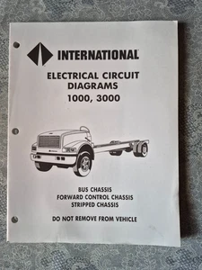 INTERNATIONAL ELECTRICAL CICUIT DIAGRAMS 1000, 3000 BUS CHASSIS. 1992 - Imagen 1 de 5