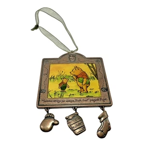 Disney Winnie the Pooh Ornament Navidad 2004 HMK CDS Bronze Tone - Picture 1 of 7