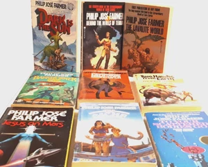 Lot of 9 Vintage Sci-Fi Books Philip Jose Farmer Classic Rare Paperbacks - Picture 1 of 23