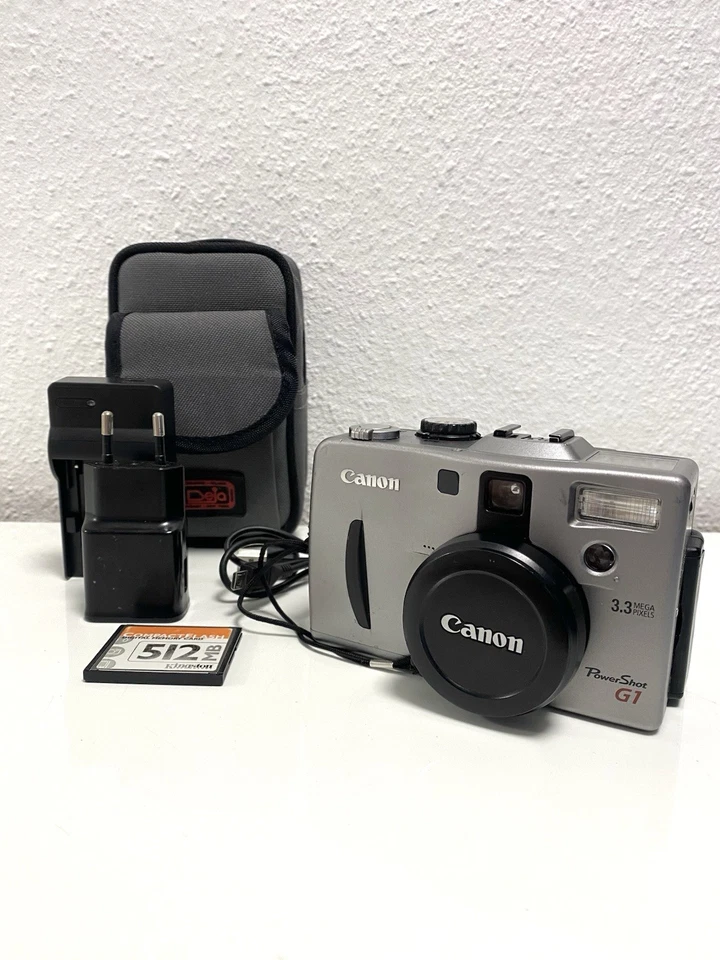 Canon Powershot G1 Silber / Vintage Retro Digitalkamera / Geprüft ✅ - Bild 1 von 4
