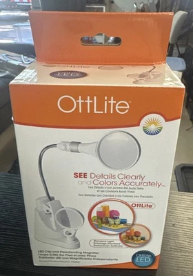 Lámpara Lupa LED OttLite Clip-On/Montaje Flexible Artesanía Hobby Luz Nueva en Caja Foto 1 de 4