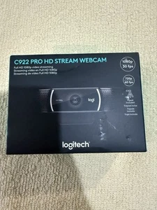 BRAND NEW!Logitech C922 Pro Stream Web Camera (960-001087);FACTORY SEALED! - Zdjęcie 1 z 4