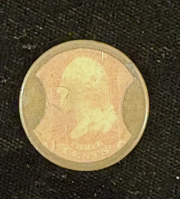 U.S. ENCASED POSTAGE $65 CRACKED MICA & TONED STAMP, CV $1,000 - Image 1 of 2