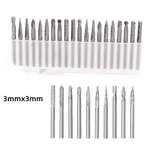Frässtift Hartmetallfräser Wolframcarabid Fräser Schaftfräser für Polieren 3x3mm - Picture 1 of 24