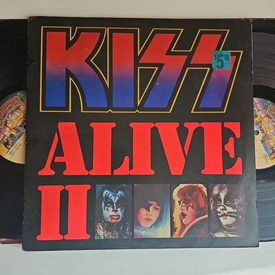 Kiss Alive II 1977 Casablanca Records Original Inner Sleeves 2 LP NBLP7076-2 VG+ - Image 1 of 4