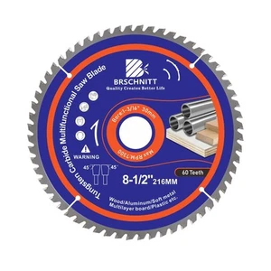 Circular Saw Blade 8-1/2 in 60T with 30mm Arbor, Carbide Tipped Teeth, TCT Sa... - Picture 1 of 6