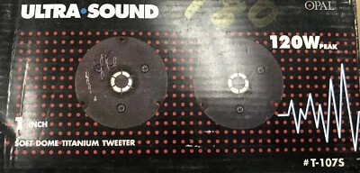 1 Inch Soft Dome Titanium Tweeter 4 Ohms with metal plate PAIR 120w Peak Opal - Image 1 of 3