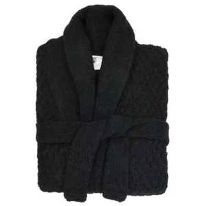 Neu $ 180 Kashwére Korbgeflecht Erwachsenen Morgenmantel, schwarz - Small/Medium - Bild 1 von 7