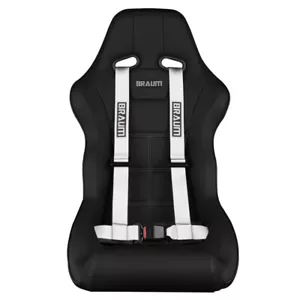 Braum® - White 4 Point 2 Inch Strap Racing Harness (BRH-WHP4) - Single - Foto 1 di 5