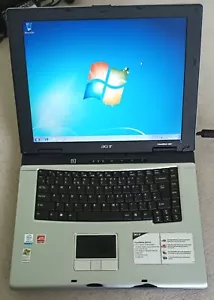 Acer Travelmate 2200 2201LC Laptop 15" 30GB 512MB Windows 7 ATI DVD AC97 Celeron - Picture 1 of 24