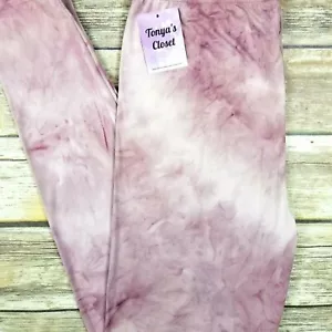 EXTRA PLUS hellrosa Batik Leggings Hand Batik kein Druck butterweich 16-24 - Bild 1 von 5
