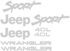 Sport 4.0l Replacement Fender Vinyl Decals Sticker Tj 1 Set 1997-2002 