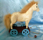 Vintage Wooden Horse Pull Toy 12"