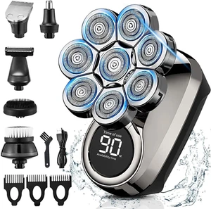 Head Shavers for Bald Men 8D Upgraded 6-In-1 Shaver Waterproof Skull Wet/Dry Use - Picture 1 of 1