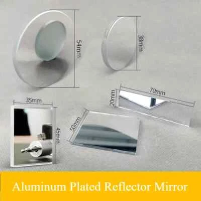 Espejo reflector externo óptico plano redondo cuadrado chapado en aluminio Foto 1 de 4