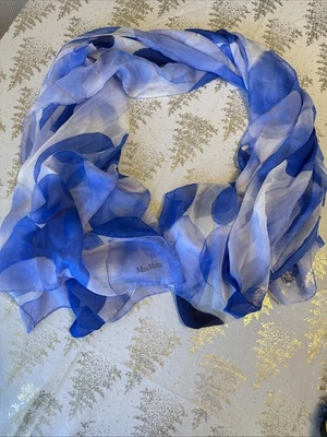 Bufanda Max Mara 100% Seda Hecha en Italia ¡Preciosa! Foto 1 de 3