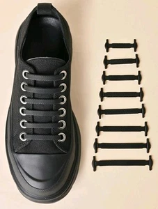 Lacci in Silicone Senza Nodo – Multicolore (Bianco, Nero, Marrone) per Scarpe... - Foto 1 di 5