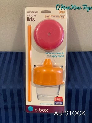 B.box Children Universal Silicone Lids Set Includes Straw Lid & Sippy Spout 9m+ - image 1 of 4