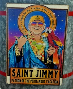 SAINT JIMMY BUFETT *Handmade Wood Photo MAGNET - Picture 1 of 1