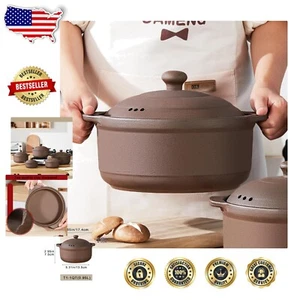 Elegante Casseruola in Terracotta Naturale 1,05QT - Versatile Cottura Essenziale - Foto 1 di 11
