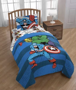 Marvel Avengers Good Guys Twin/Full Comforter Super Soft Kids Reversible 72”x86” - Picture 1 of 7